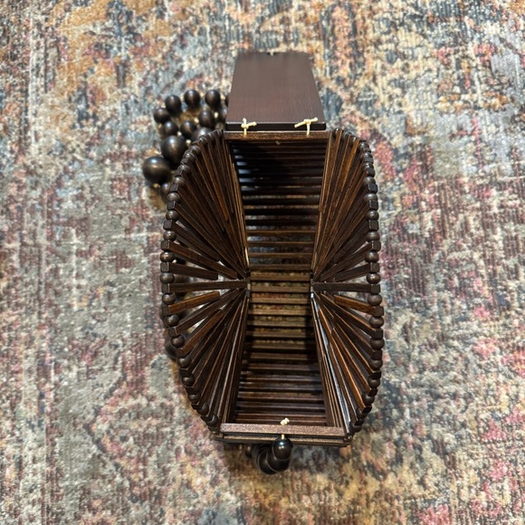 Cult Gaia Luna Bamboo Crossbody Bag, Dark Brown - Picture 8 of 8